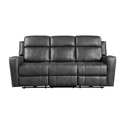 Kellen Double Reclining Sofa - Smoky gray