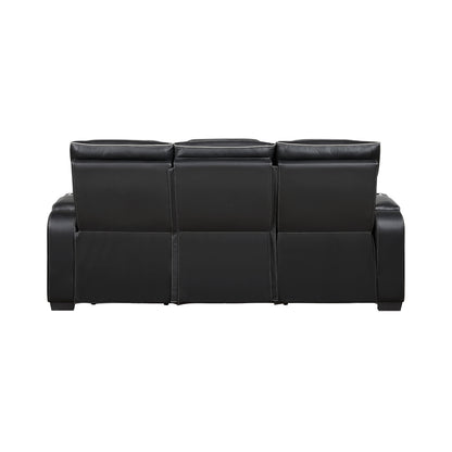 Fairway Power Double Reclining Sofa with Center Drop-Down Cup Holders, Power Headrests, Storage Arms(Top and Side), Cup holders and Reading Lights, Two Wireless Chargers, Charging Ports and LED Lighting