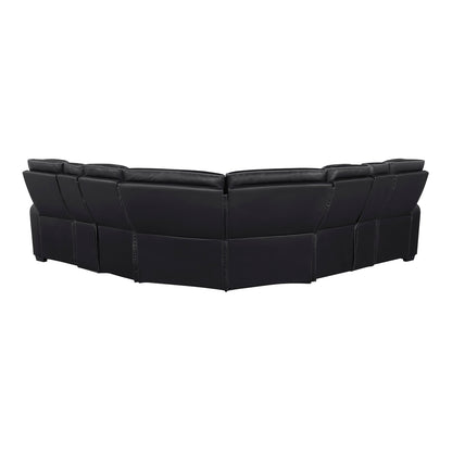 Fairway 3-Piece Power Reclining Sectional with Consoles, Power Headrests, Storage Arms(Top and Side), Cup holders, Charging Ports, Wireless speakers and LED lighting