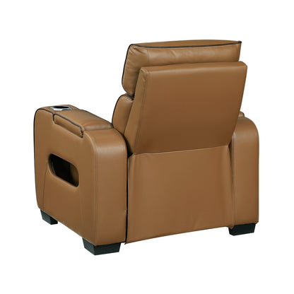 Fairway Power Reclining Chair with Power Headrest, Cup holders and Storage Arms(Top and Side), Charging Ports and LED lighting