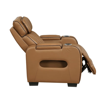Fairway Power Reclining Chair with Power Headrest, Cup holders and Storage Arms(Top and Side), Charging Ports and LED lighting