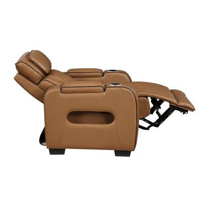 Fairway Power Reclining Chair with Power Headrest, Cup holders and Storage Arms(Top and Side), Charging Ports and LED lighting