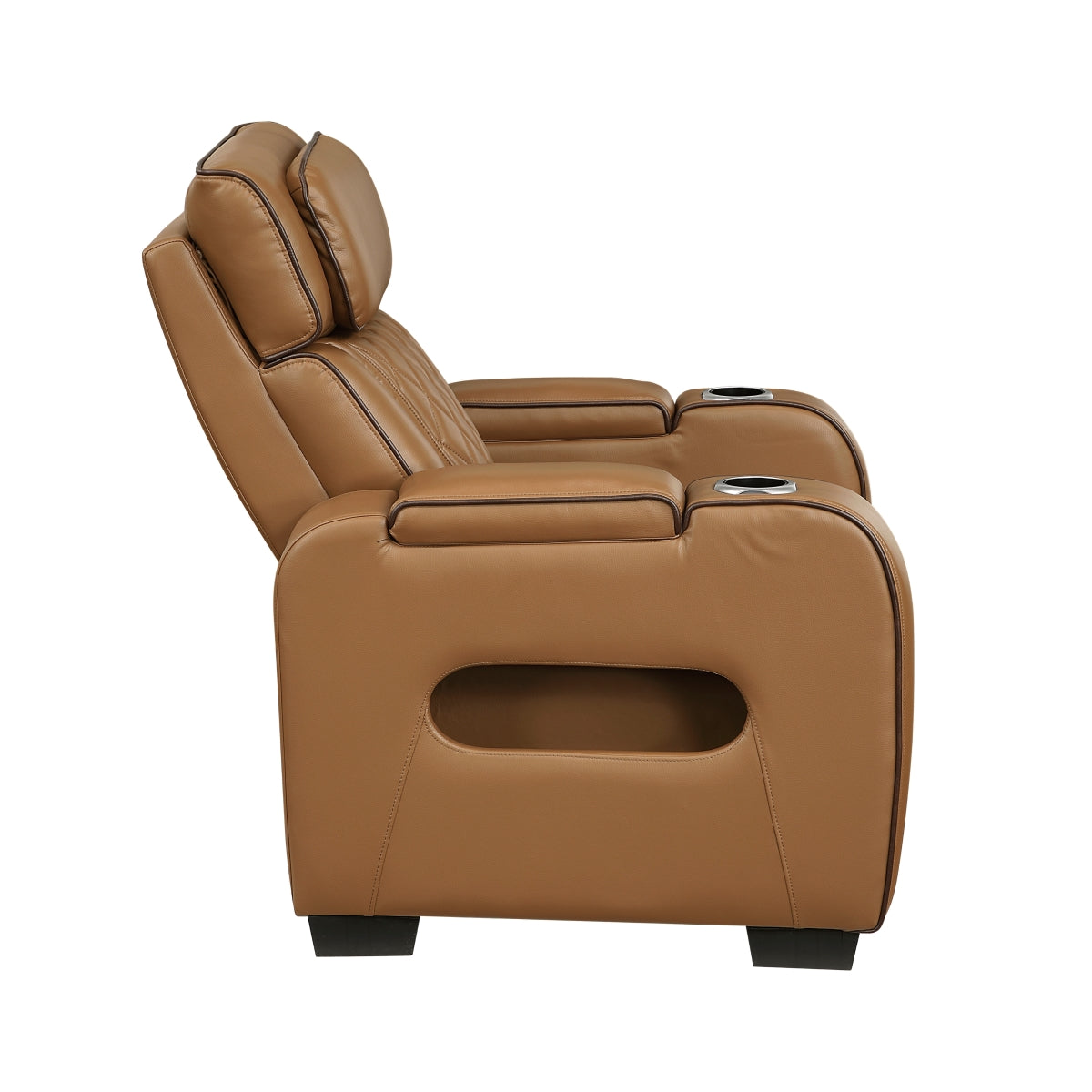 Fairway Power Reclining Chair with Power Headrest, Cup holders and Storage Arms(Top and Side), Charging Ports and LED lighting
