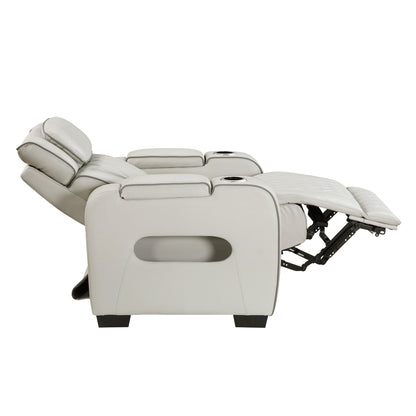Fairway Power Reclining Chair with Power Headrest, Cup holders and Storage Arms(Top and Side), Charging Ports and LED lighting