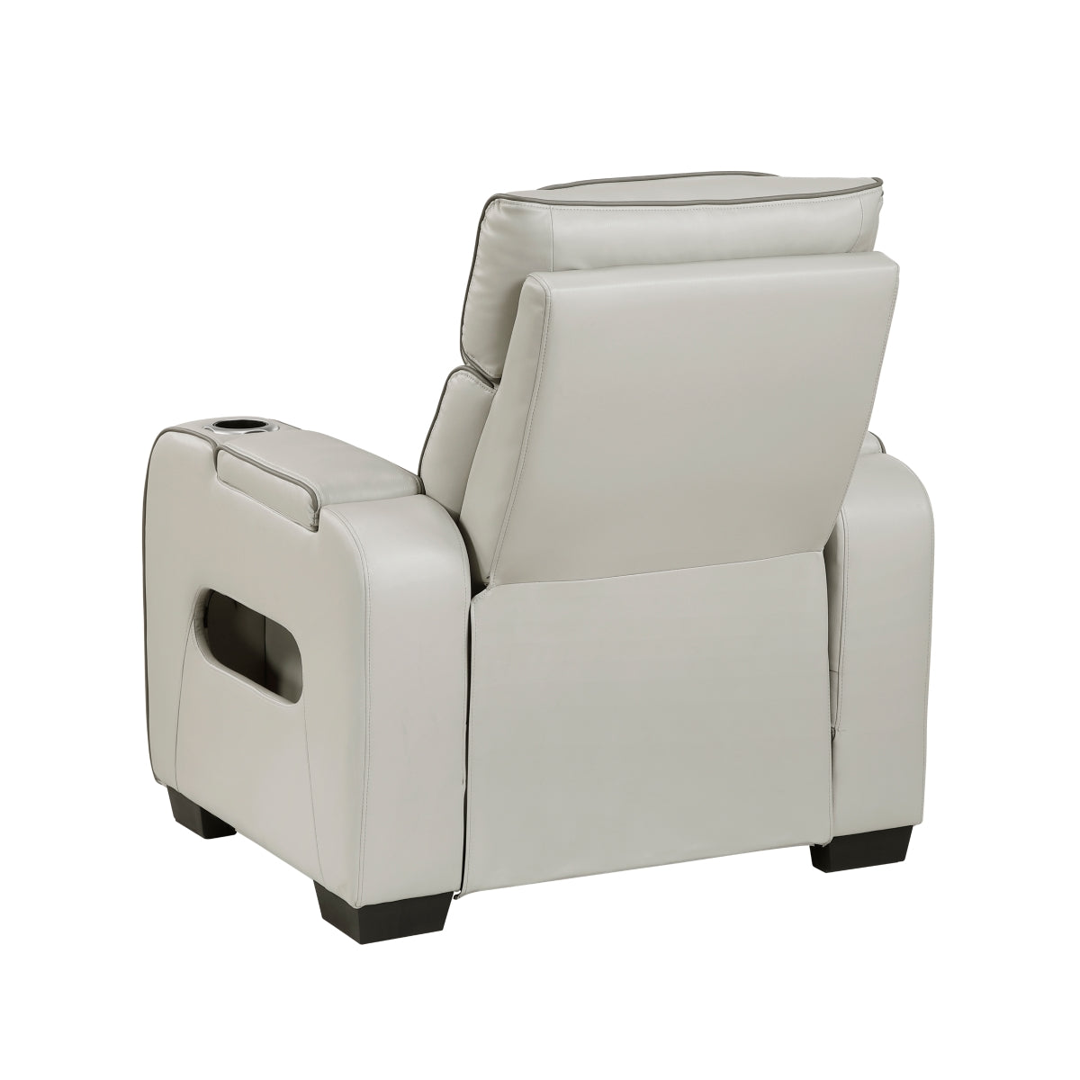 Fairway Power Reclining Chair with Power Headrest, Cup holders and Storage Arms(Top and Side), Charging Ports and LED lighting