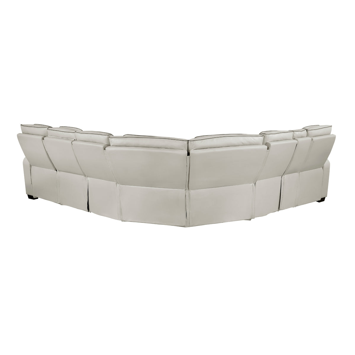Fairway 3-Piece Power Reclining Sectional with Left Side Console, Drop-Down Cup Holders, Power Headrests, Storage Arms(Top and Side), Cup holders, Reading Lights, Charging Ports, Wireless speakers, Two Wireless Chargers, and LED lighting