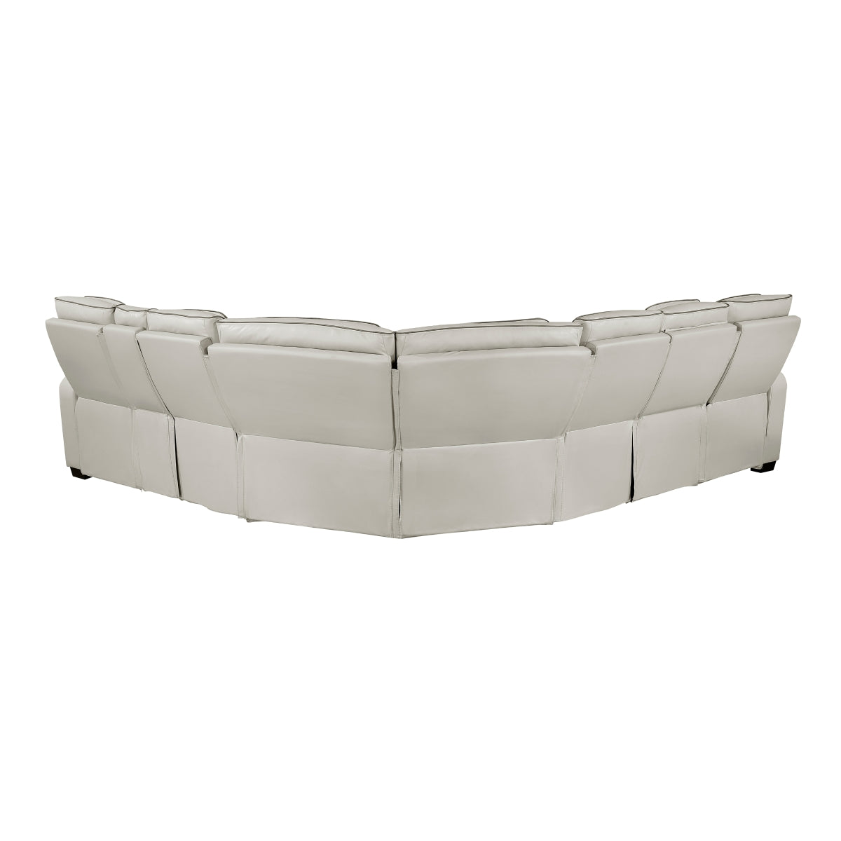 Fairway 3-Piece Power Reclining Sectional with Right Side Console, Drop-Down Cup Holders, Power Headrests, Storage Arms(Top and Side), Cup holders, Reading Lights, Charging Ports, Wireless speakers, Two Wireless Chargers, and LED lighting