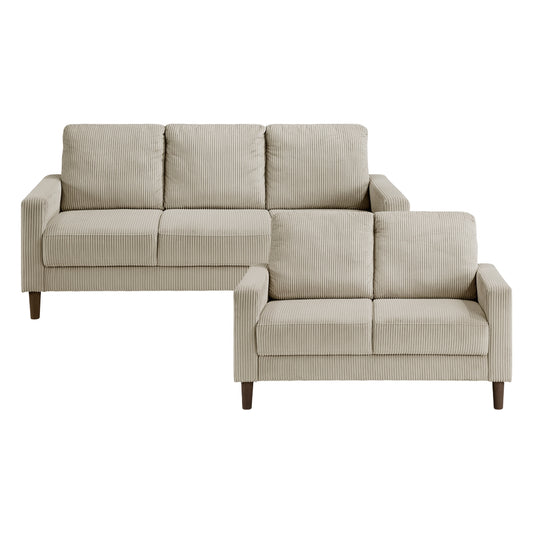 Crandall 2-Piece Living Room Set (Sofa and Love Seat)