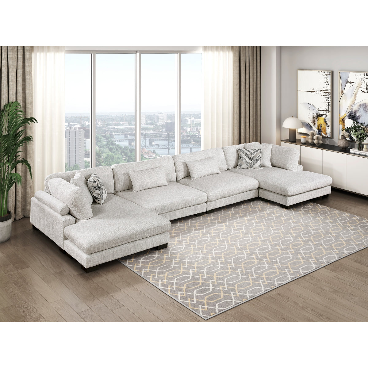Tinley 4-Piece Modular Sectional with Chaise