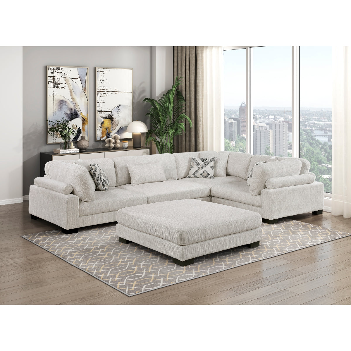 Tinley 5-Piece Modular Sectional with Ottoman