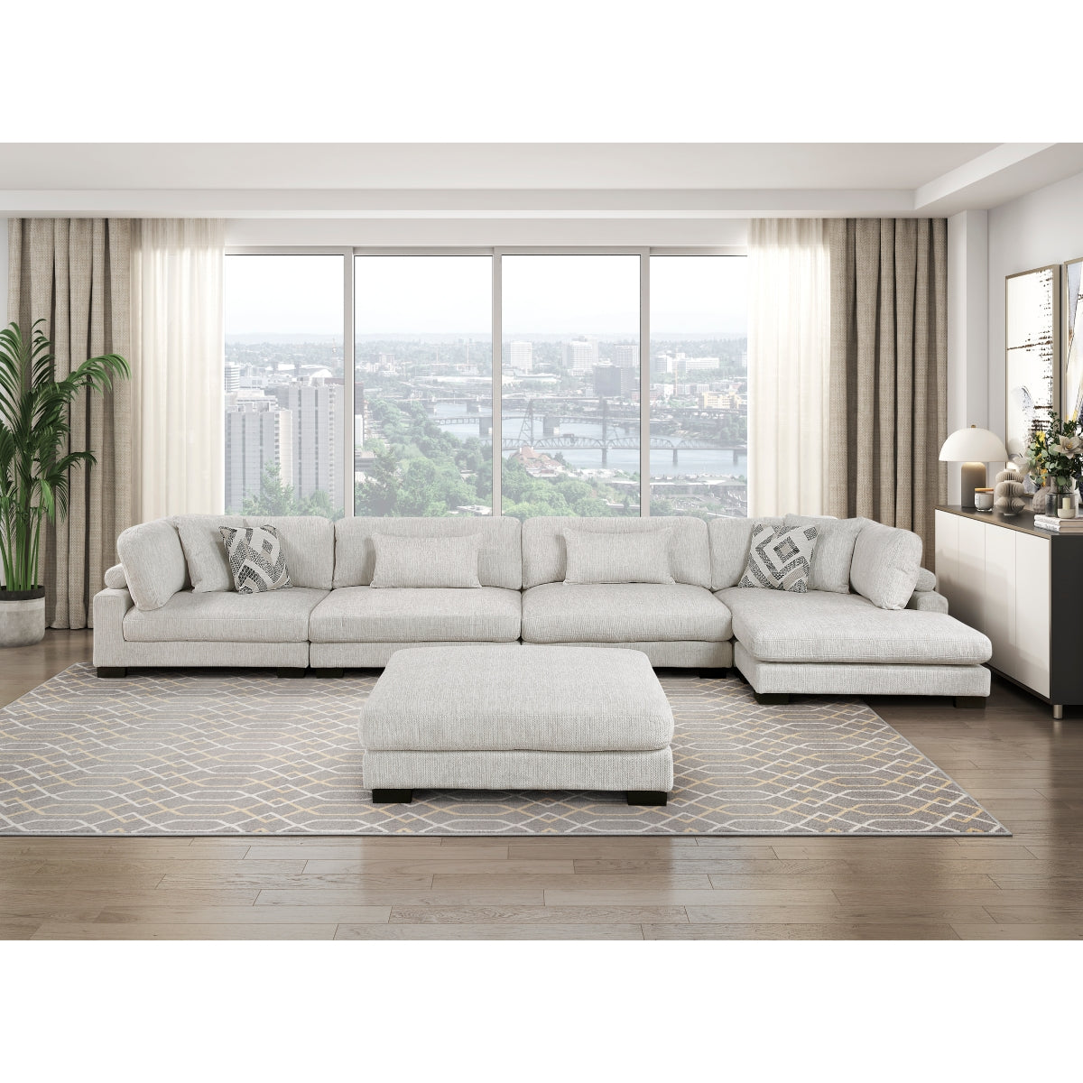 Tinley 5-Piece Modular Sectional with Chaise and Ottoman