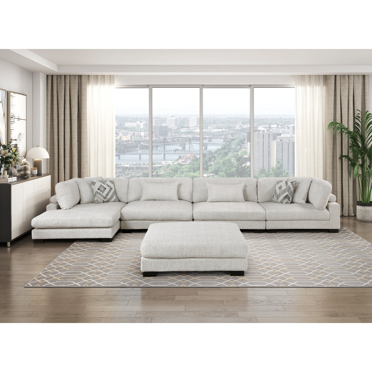 Tinley 5-Piece Modular Sectional with Chaise and Ottoman