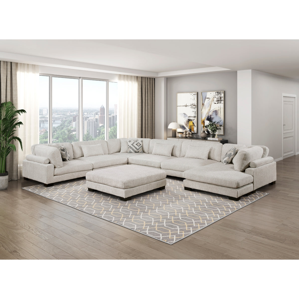 Tinley 7-Piece Modular Sectional with Ottoman