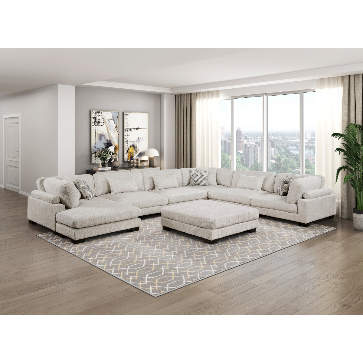 Tinley 7-Piece Modular Sectional with Ottoman