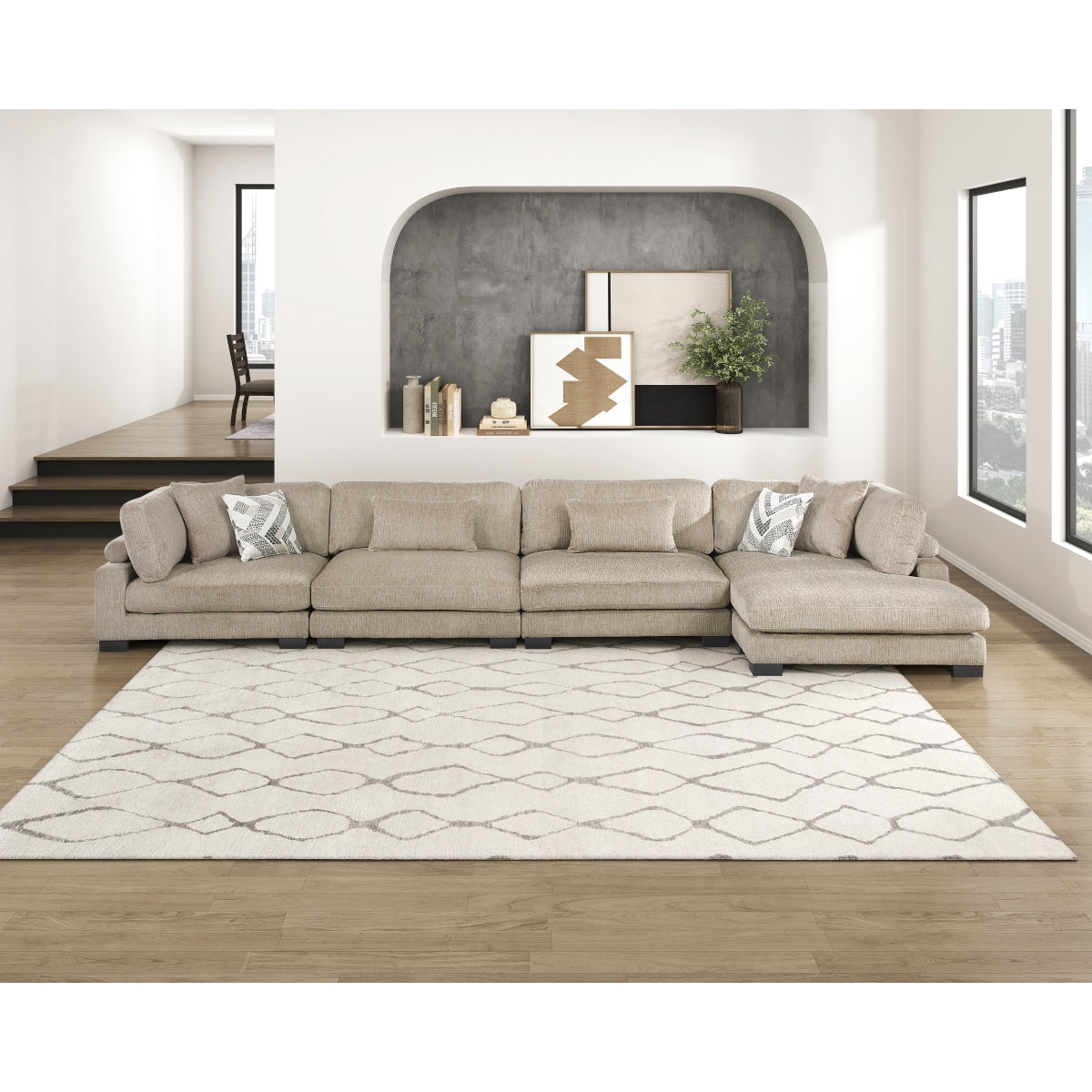 Tinley 4-Piece Modular Sectional with Chaise