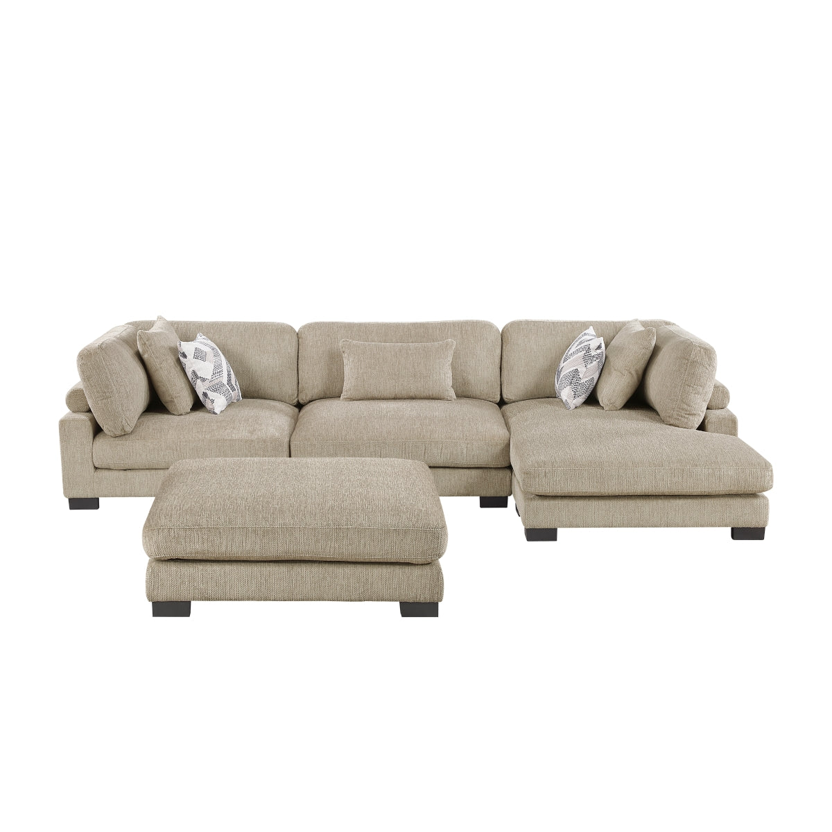 Tinley 4-Piece Modular Sectional with Chaise and Ottoman