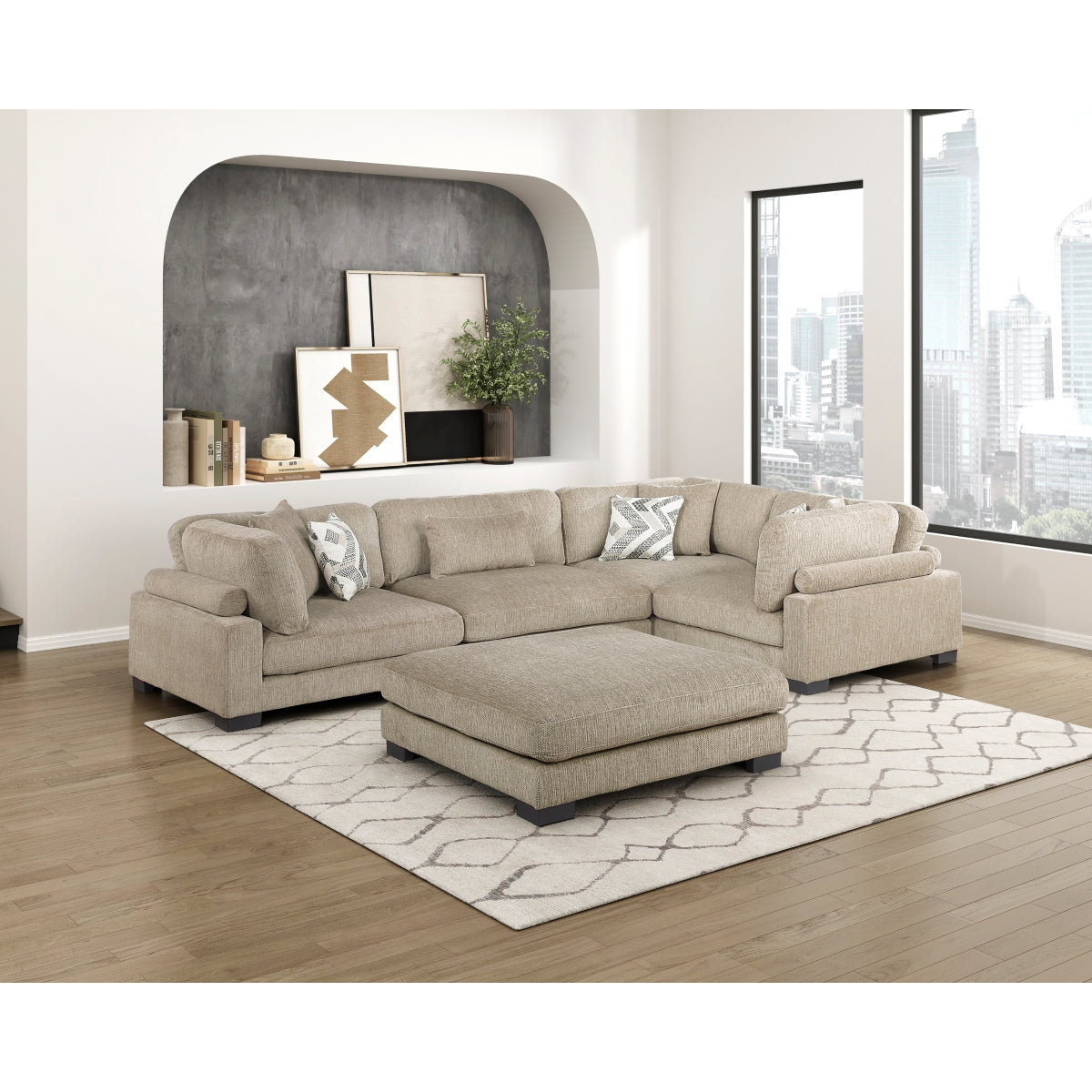 Tinley 5-Piece Modular Sectional with Ottoman