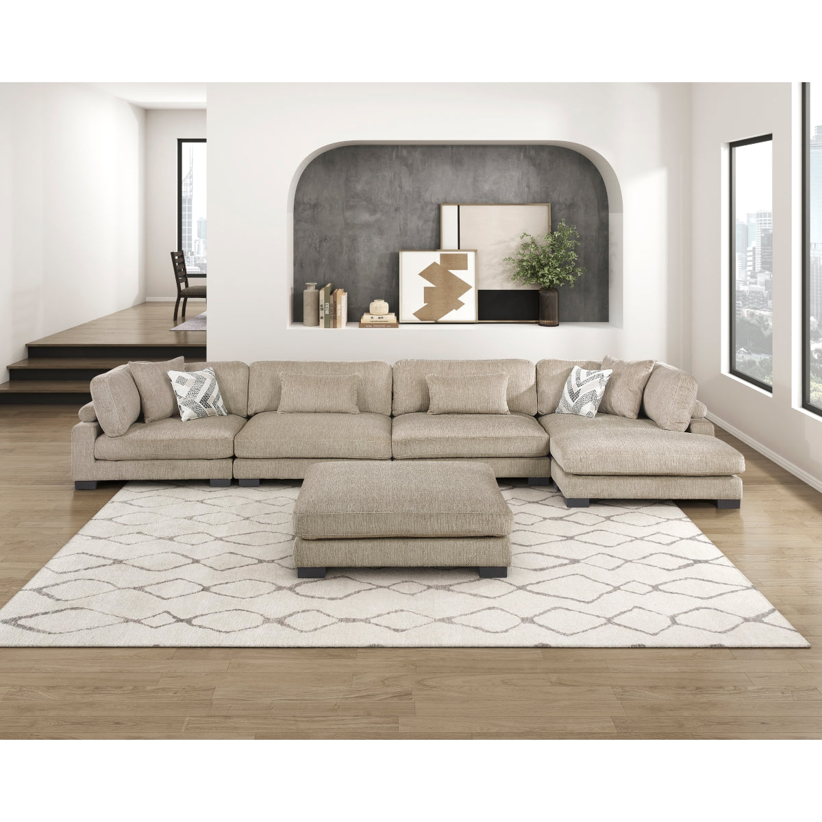 Tinley 5-Piece Modular Sectional with Chaise and Ottoman