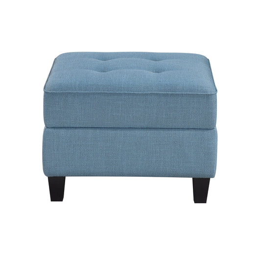 Garren Ottoman with Storage - Blue