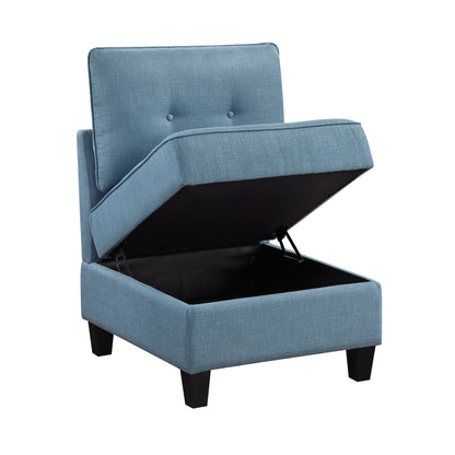 Garren Armless Chair with Storage
