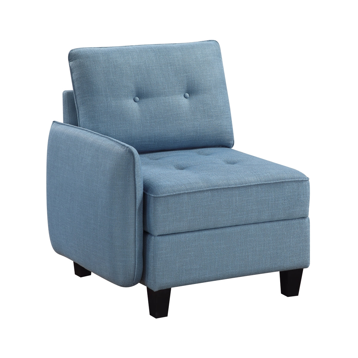 Garren Reversible Chair with One Arm and Storage - Blue