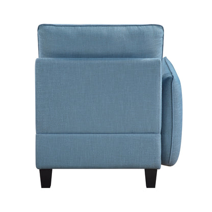 Garren Reversible Chair with One Arm and Storage - Blue