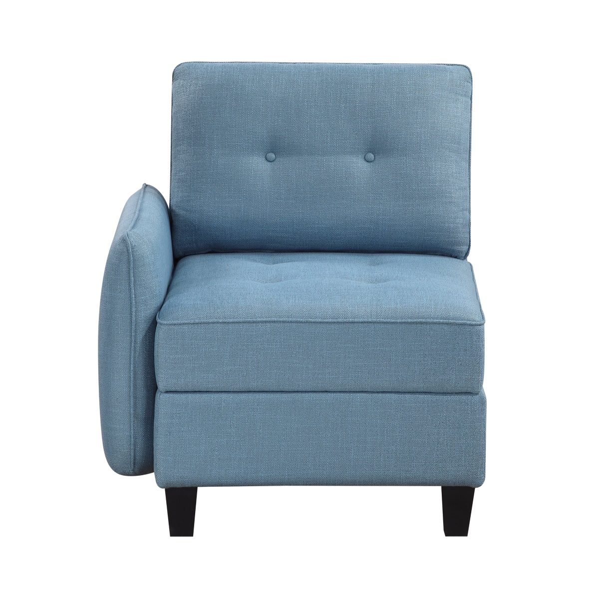 Garren Reversible Chair with One Arm and Storage - Blue