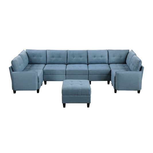 Garren 8-Piece Sectional with Storage and Ottoman