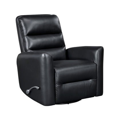 Dimitri Swivel Glider Reclining Chair - Black
