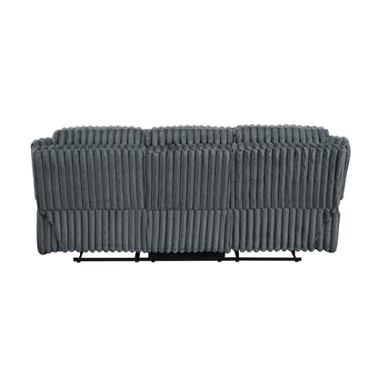 Goodland Double Reclining Sofa - Dark gray