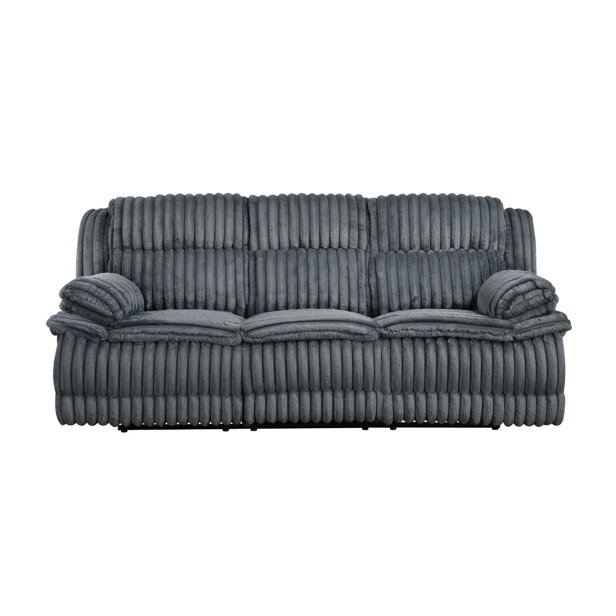 Goodland Double Reclining Sofa - Dark gray