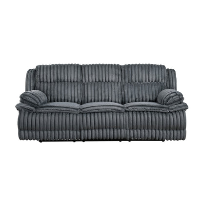 Goodland Double Reclining Sofa - Dark gray