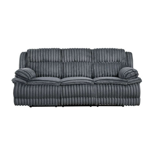 Goodland Double Reclining Sofa - Dark gray