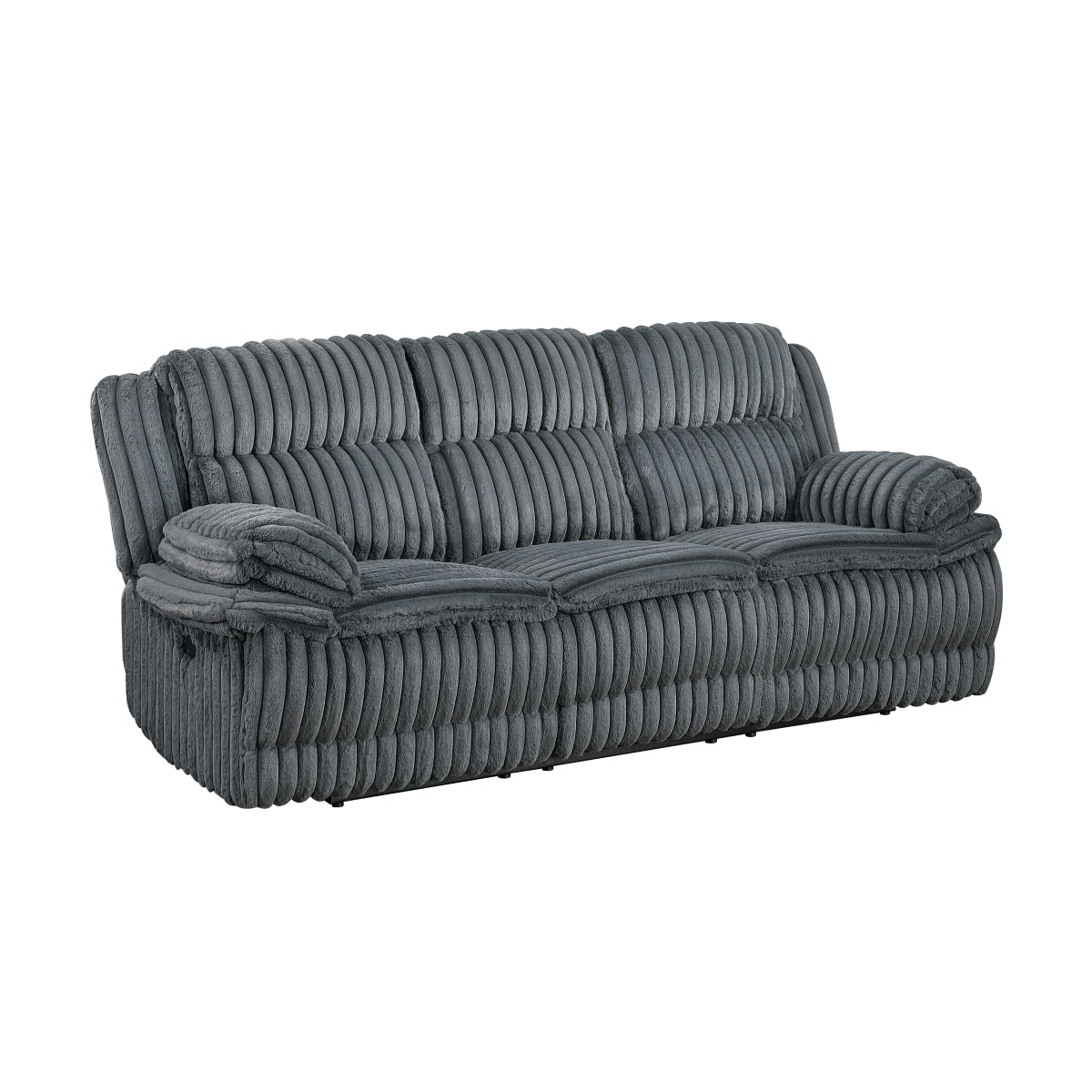 Goodland Double Reclining Sofa - Dark gray