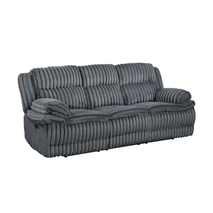 Goodland Double Reclining Sofa - Dark gray