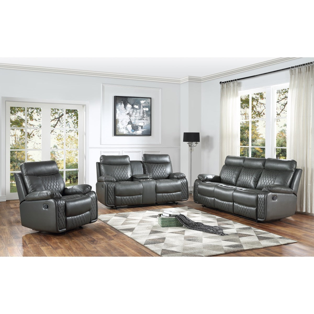 Double Reclining Loveseat With Console