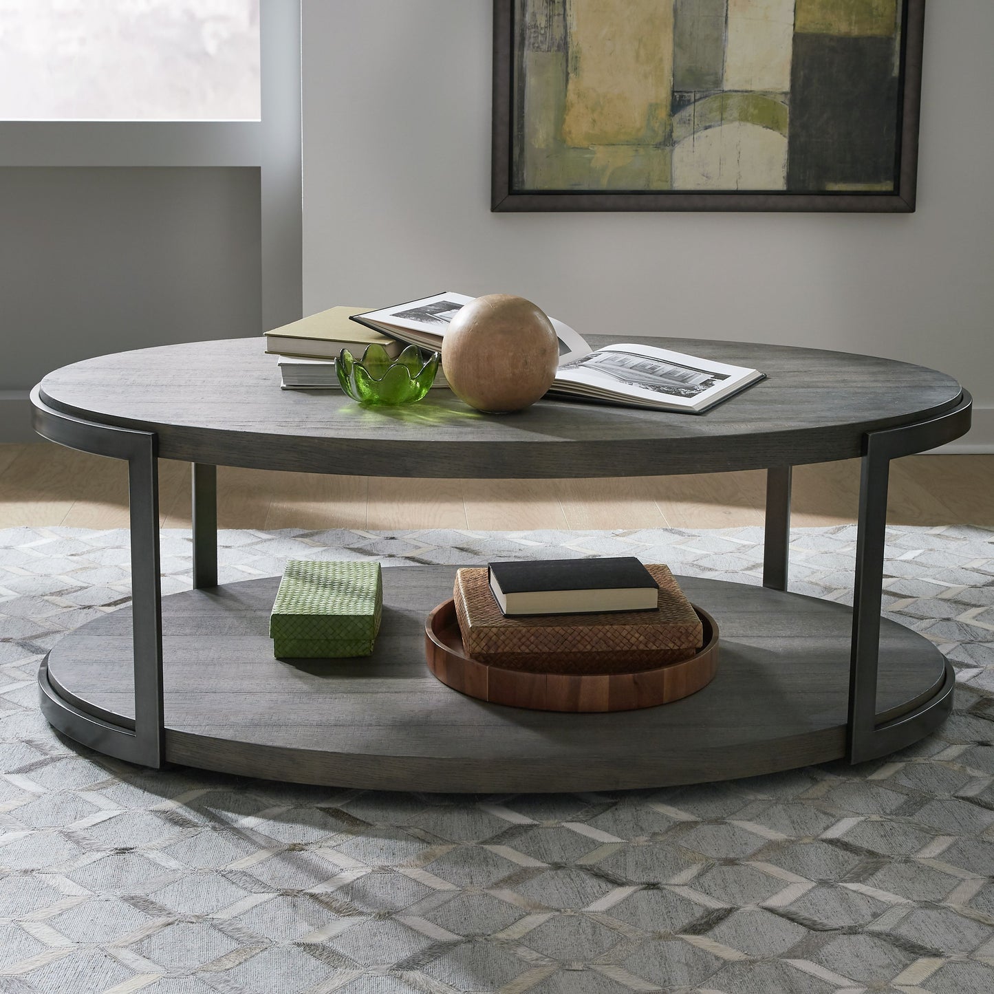 Modern View Oval Cocktail Table Top