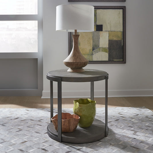 Modern View Round End Table