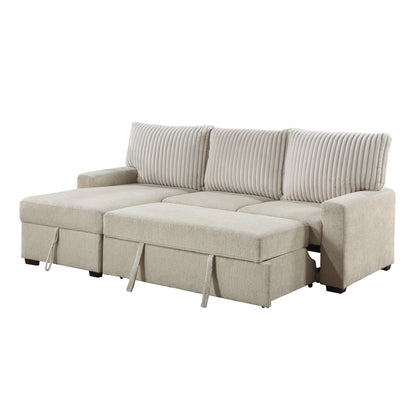 Gallatin 2-Piece Sectional with Left Chaise and Drop-Down Cup holders, Storage Pouch, Pull-out Bed and Hidden Storage