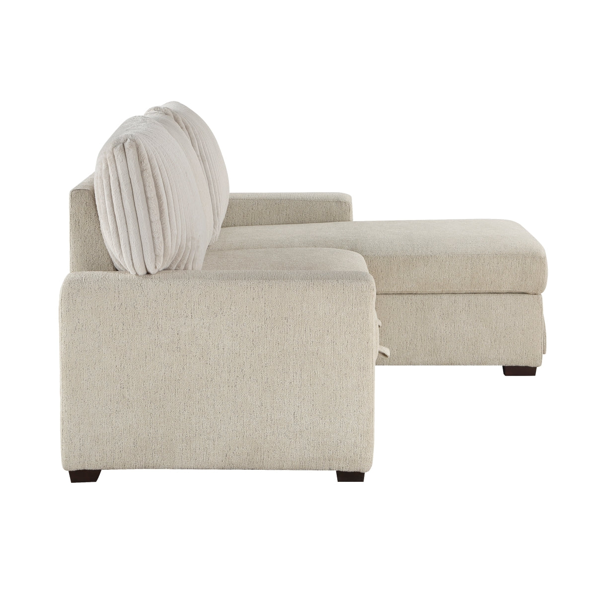 Gallatin 2-Piece Sectional with Right Chaise and Drop-Down Cup holders, Storage Pouch, Pull-out Bed and Hidden Storage