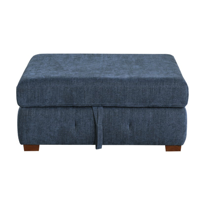 Raife Storage Ottoman - Blue