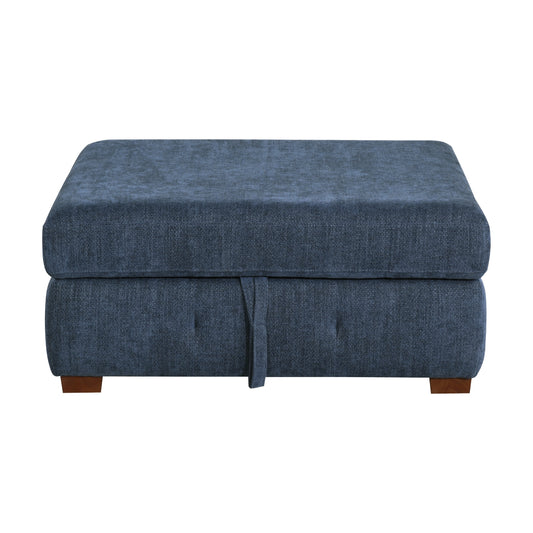 Raife Storage Ottoman - Blue