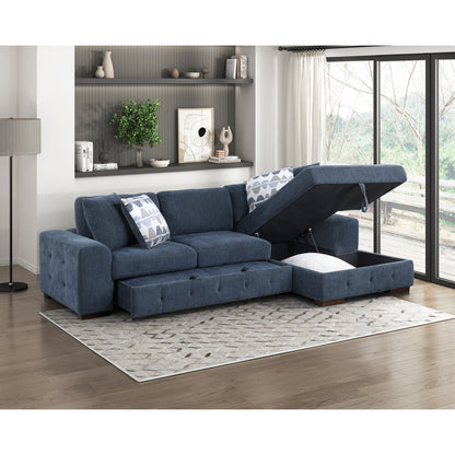 Raife 2-Piece Sectional with Right Chaise and Pull-out Bed
