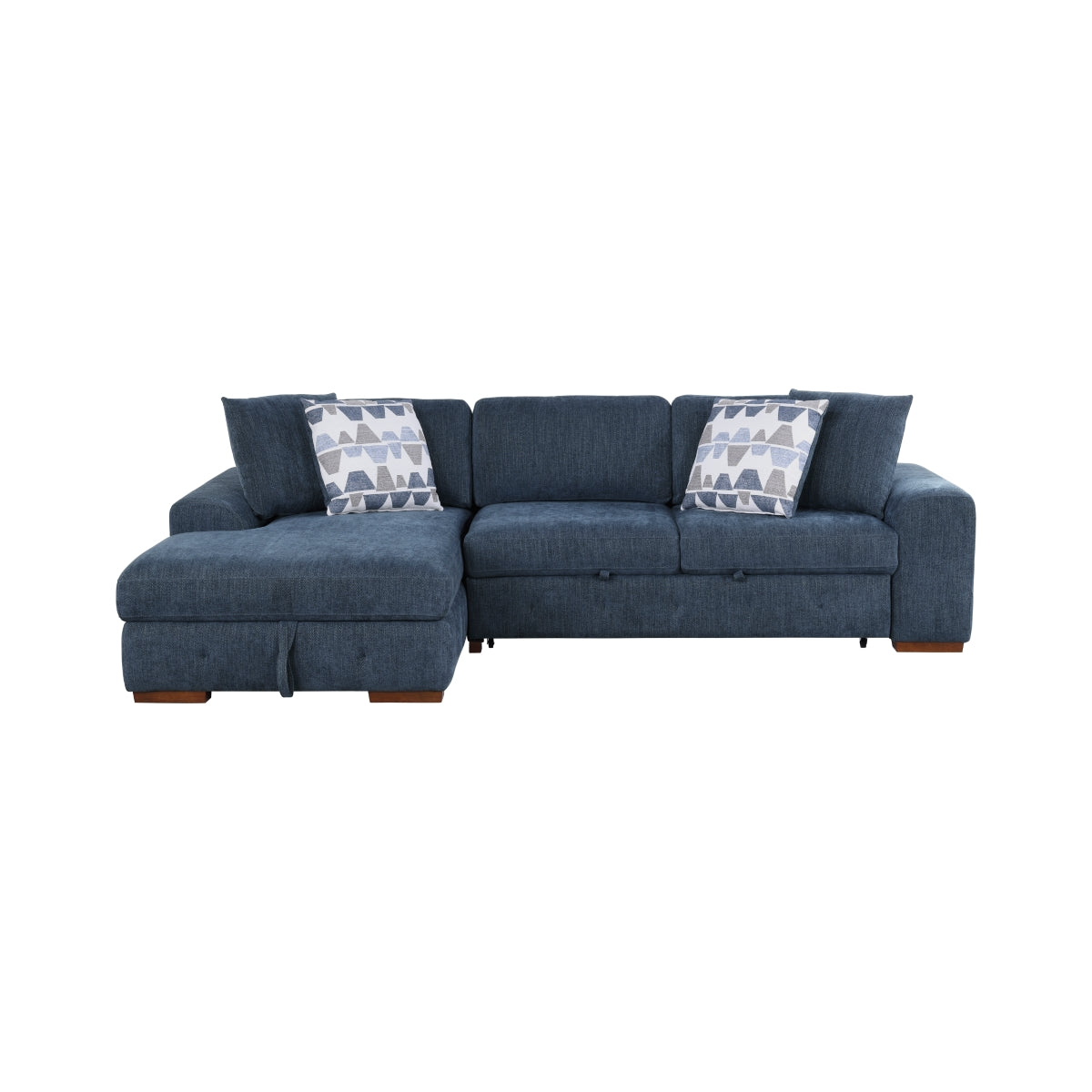 Raife 3-Piece Sectional with Left Chaise, Pull-out Bed and Ottoman
