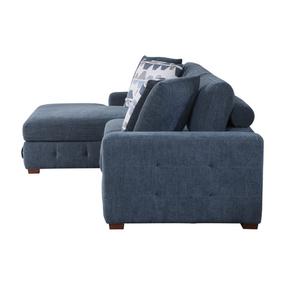 Raife 3-Piece Sectional with Left Chaise, Pull-out Bed and Ottoman