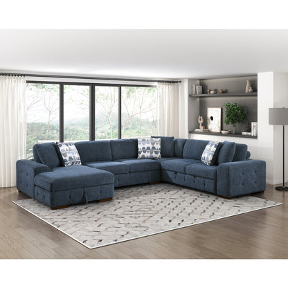 Raife 4-Piece Sectional with Left Chaise and Pull-out Bed