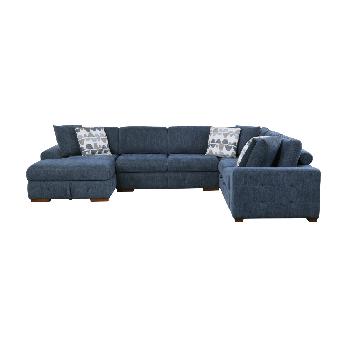 Raife 4-Piece Sectional with Left Chaise and Pull-out Bed