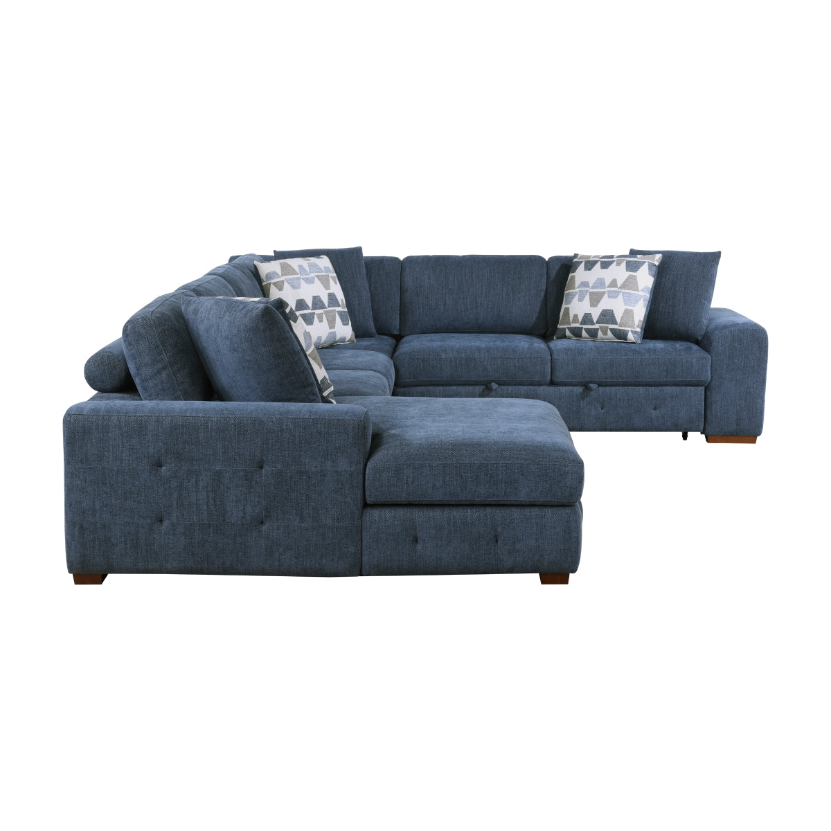 Raife 4-Piece Sectional with Left Chaise and Pull-out Bed