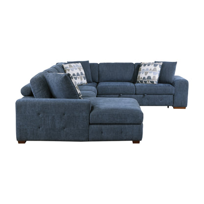 Raife 4-Piece Sectional with Left Chaise and Pull-out Bed