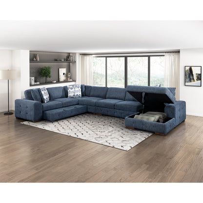 Raife 5-Piece Sectional with Right Chaise and Pull-out Bed